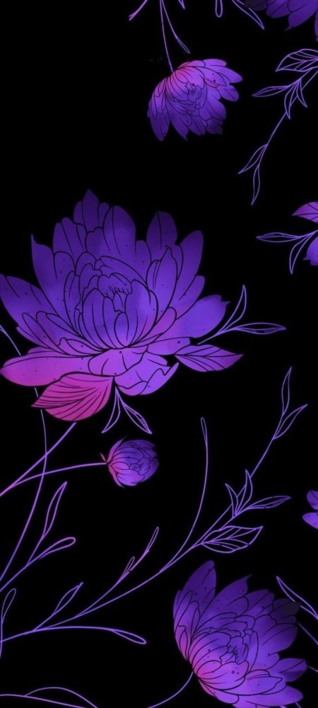 Purple flower apus live wallpaper