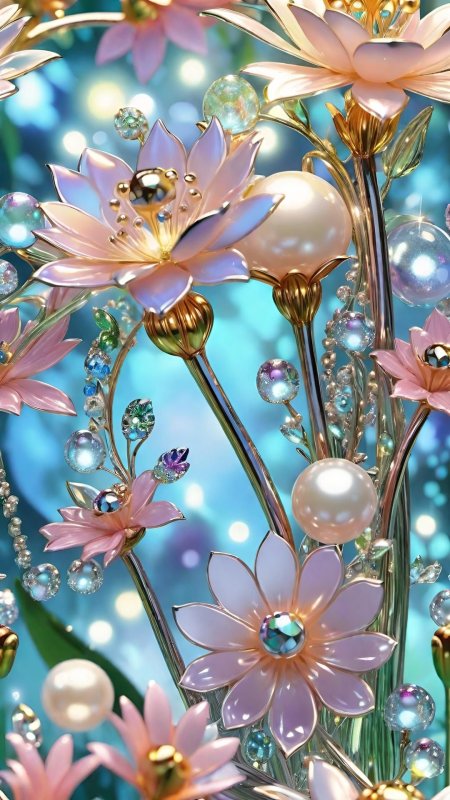 Flowers and pearls