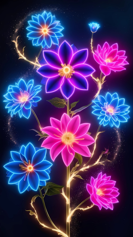 Neon flower