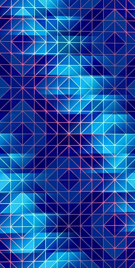 Blue geometric abstract