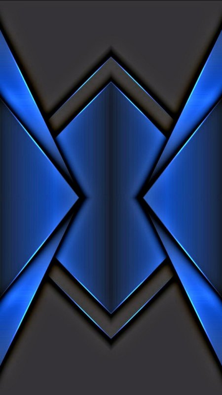 Abstract wallpaper blue and black hexagonal shapes