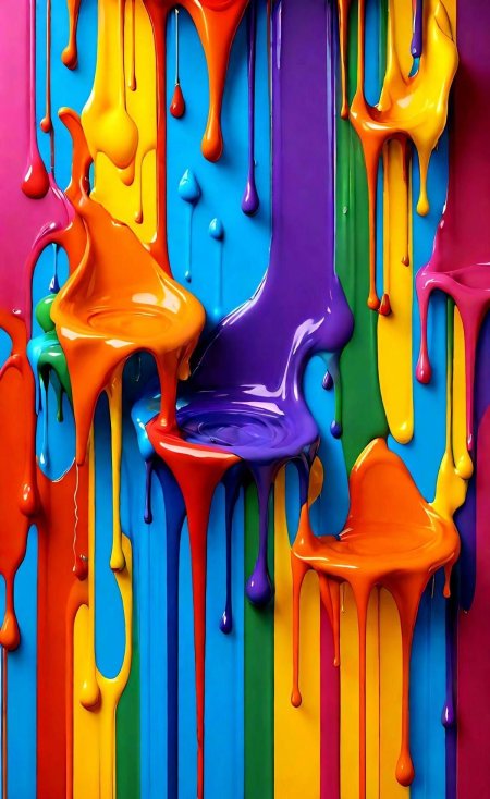 Dripping paint
