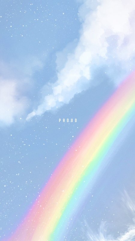 A rainbow in the sky