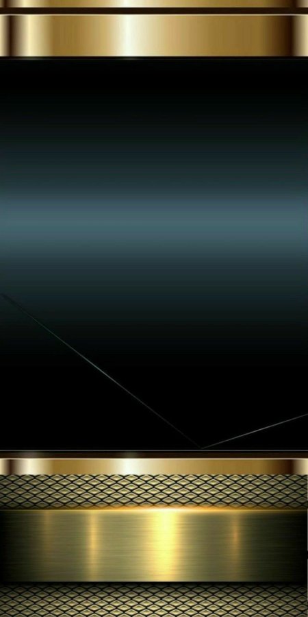 A black and gold background with metal frame