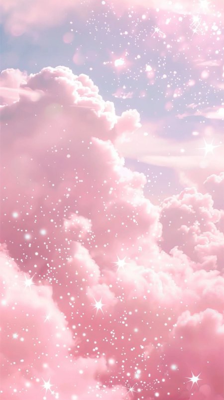 Pastel pink clouds wallpaper
