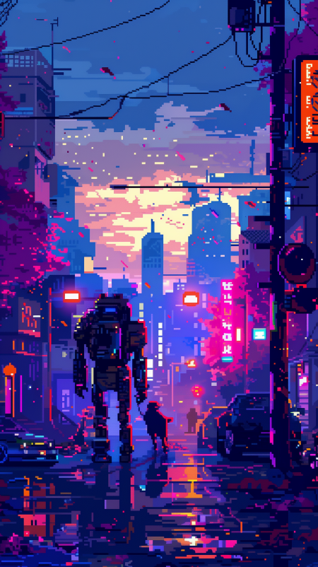 Cyberpunk pixel art
