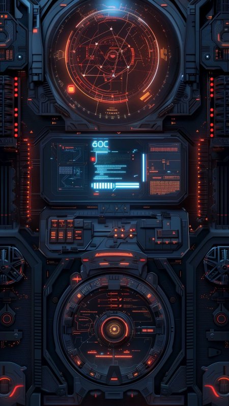 Futuristic sci-fi art wallpaper