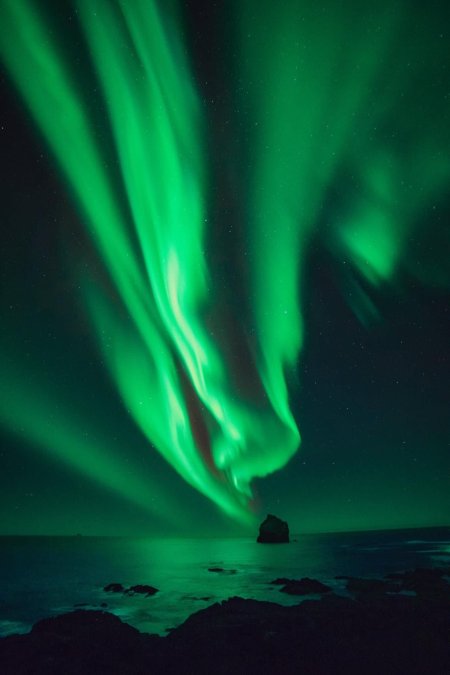 Light aurora borealis