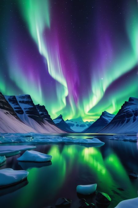 Aurora borealis arctic
