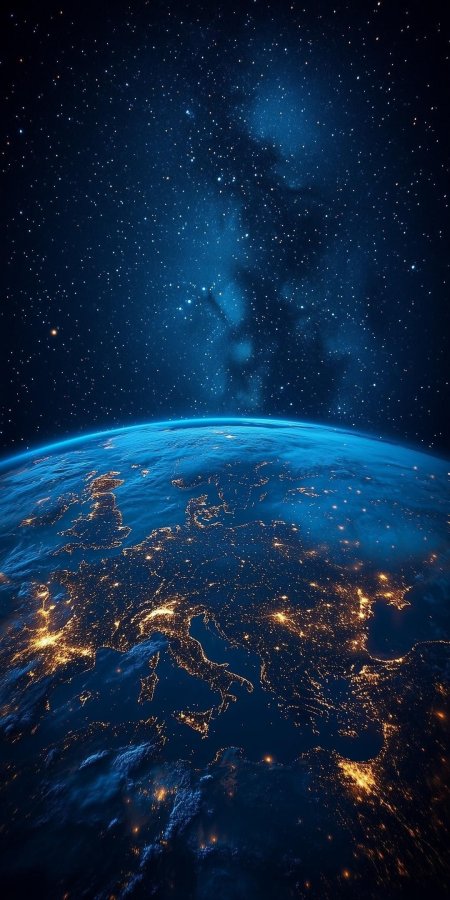 Планета земля ночью