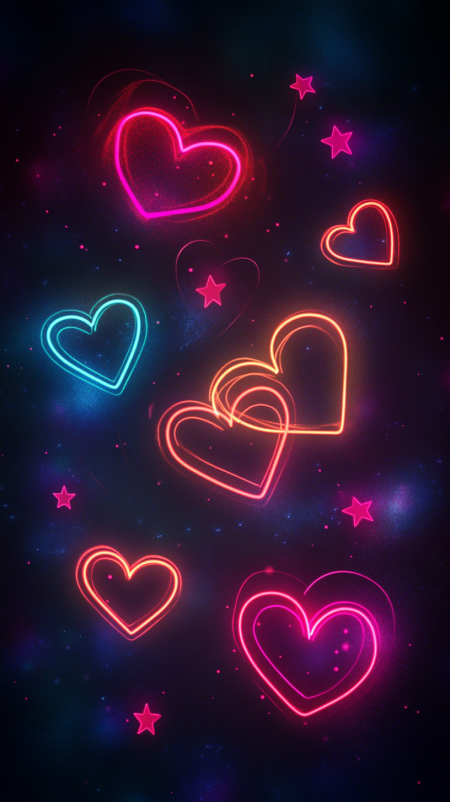 Neon love background