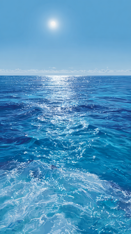 Голубое море
