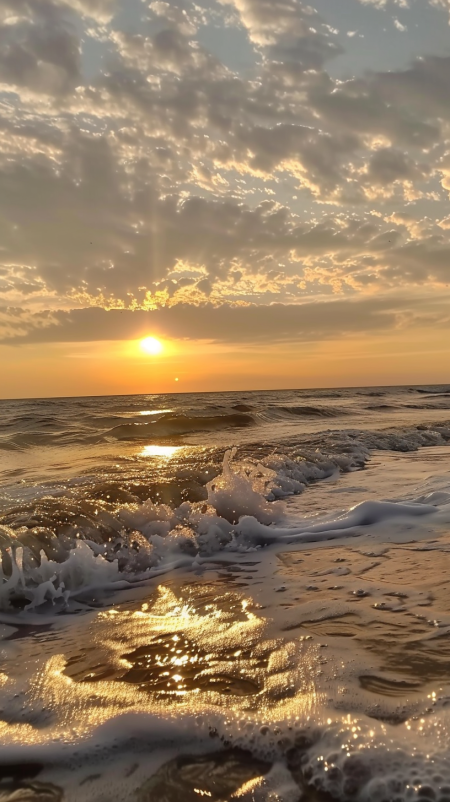 Море закат