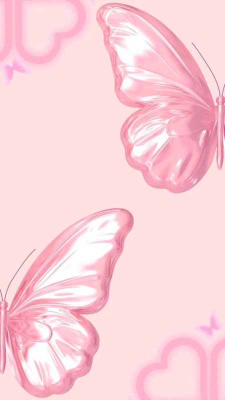 Wallpaper pink butterfly cute aesthetic
