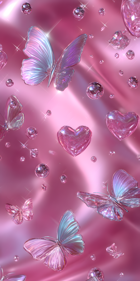 Pink butterflies in glittering background hd butterfly wallpapers