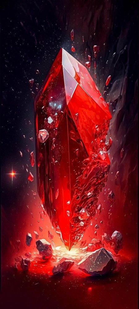 Красные кристаллы