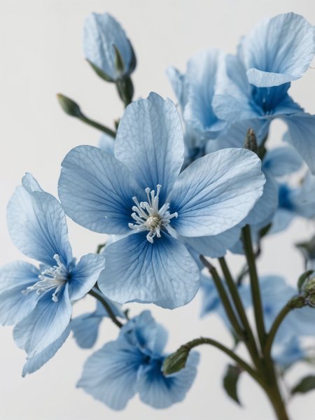 Hellblaue blumen