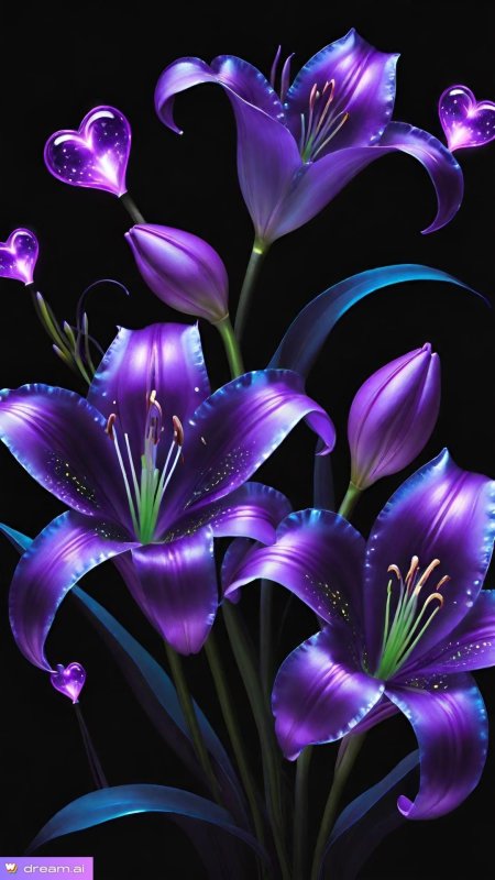 Purple lily flower