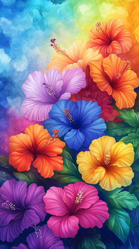 Flower art painting
