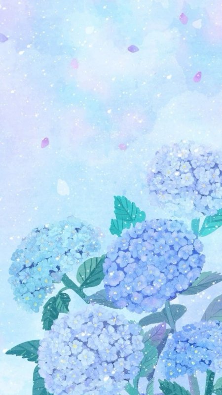 Гортензия акварель