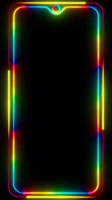 Rgb neon border phone wallpaper