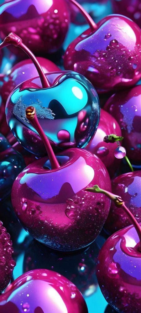 Purple cherry wallpaper