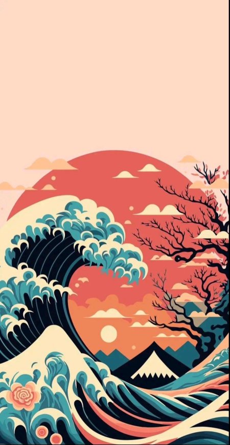 Wave japanese ocean art