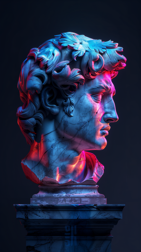 Давид микеланджело vaporwave