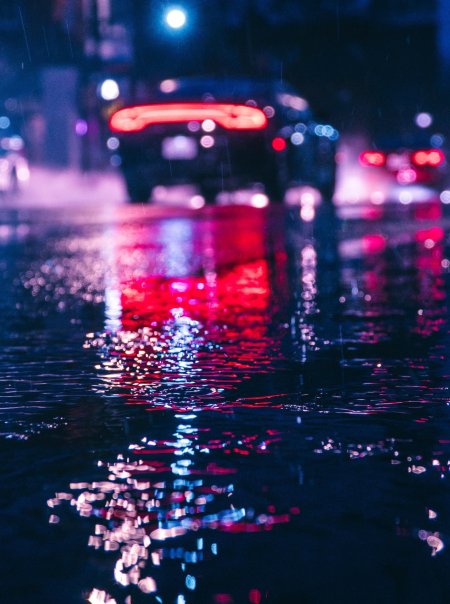The rain at night