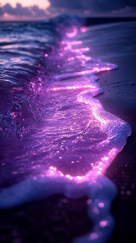Glowing ocean
