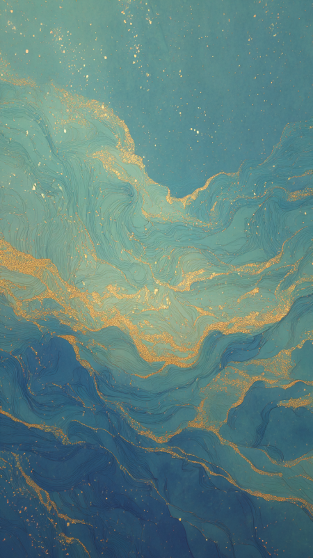 Abstract blue and gold
