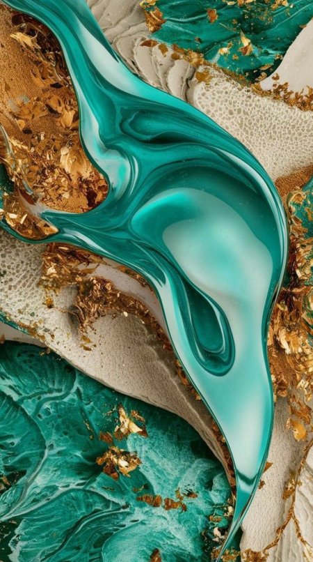 Teal gold marble texture wallpaper