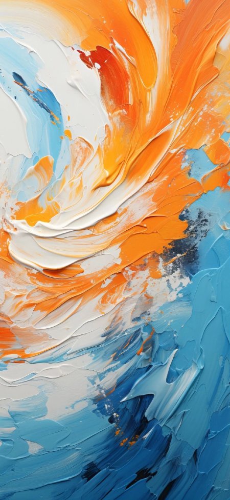 Orange and blue abstract