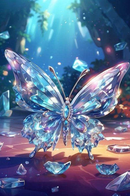 Crystal butterflies