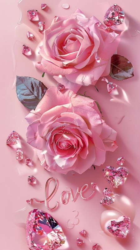 Two pink roses