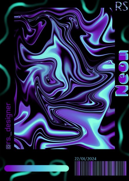 Neon poster \ liquid\
