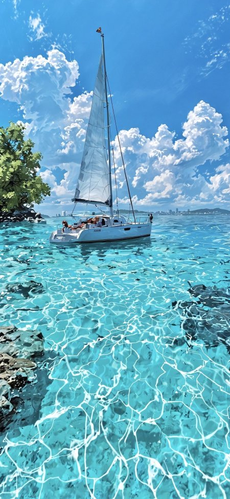 Море яхта