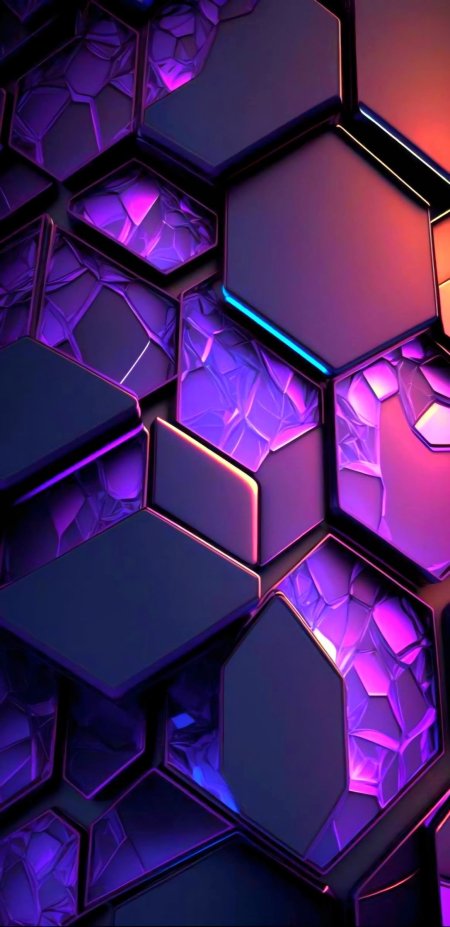 Purple hexagonal abstract wallpaper