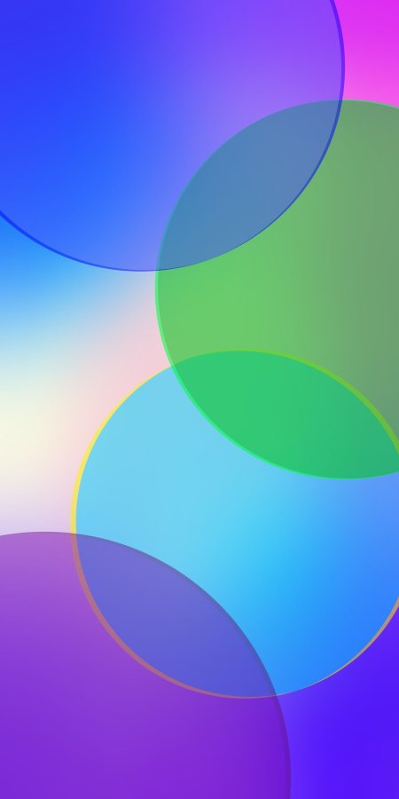 Abstract overlapping gradient circle background