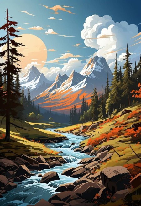 Рисунок пинтерест пейзаж