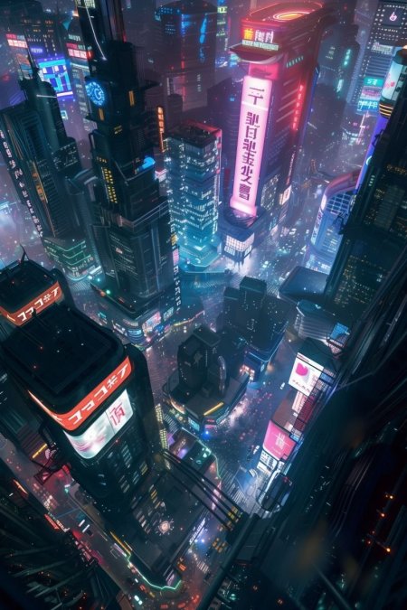Future city in cyberpunk