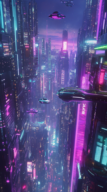 Cyberpunk city art