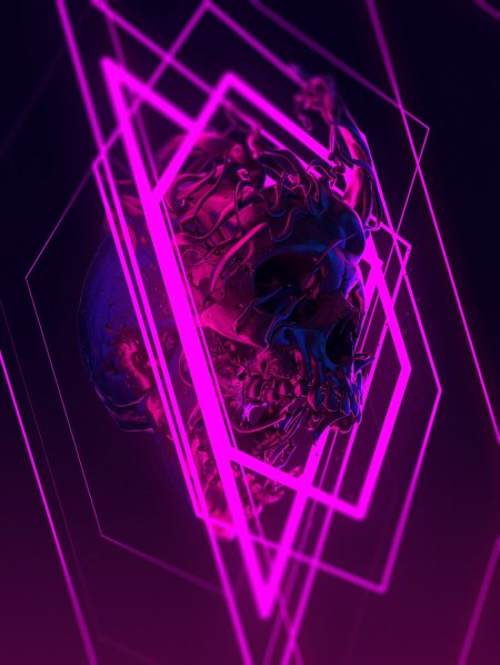 Cyberpunk фиолетовый неон