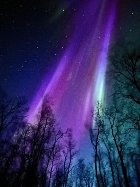 Light aurora borealis