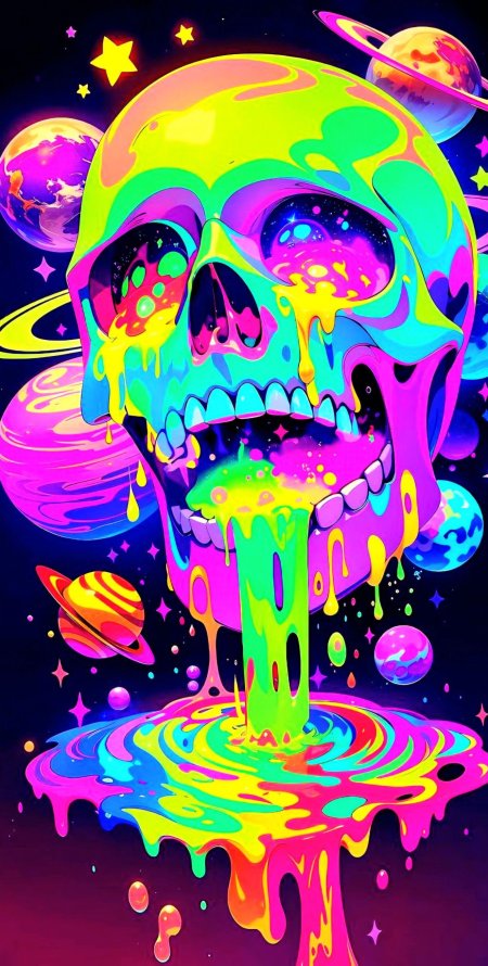 Colorful skull