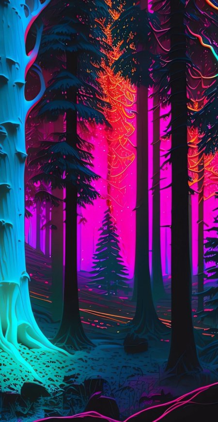 Psychedelic forest