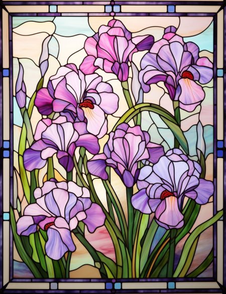 Stained glass flowers