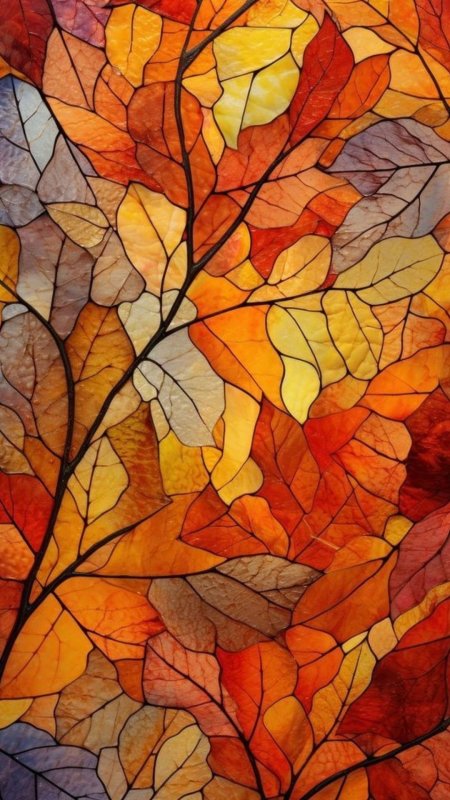 Fall stained glass