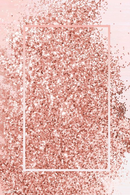 Pink gold rectangle frame on glittery background vector