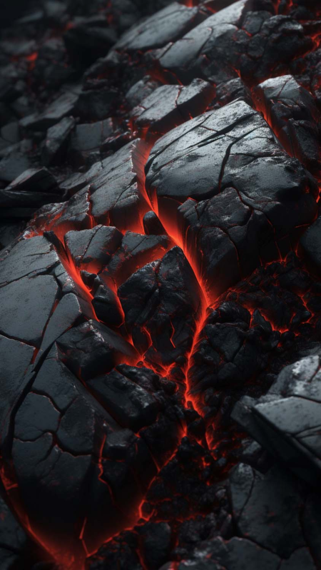 Molten lava